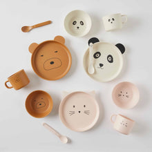 Load image into Gallery viewer, Bear Face Kids Bamboo Dinner Set
