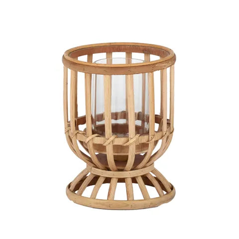 Briella Rattan Candle Holder - Small