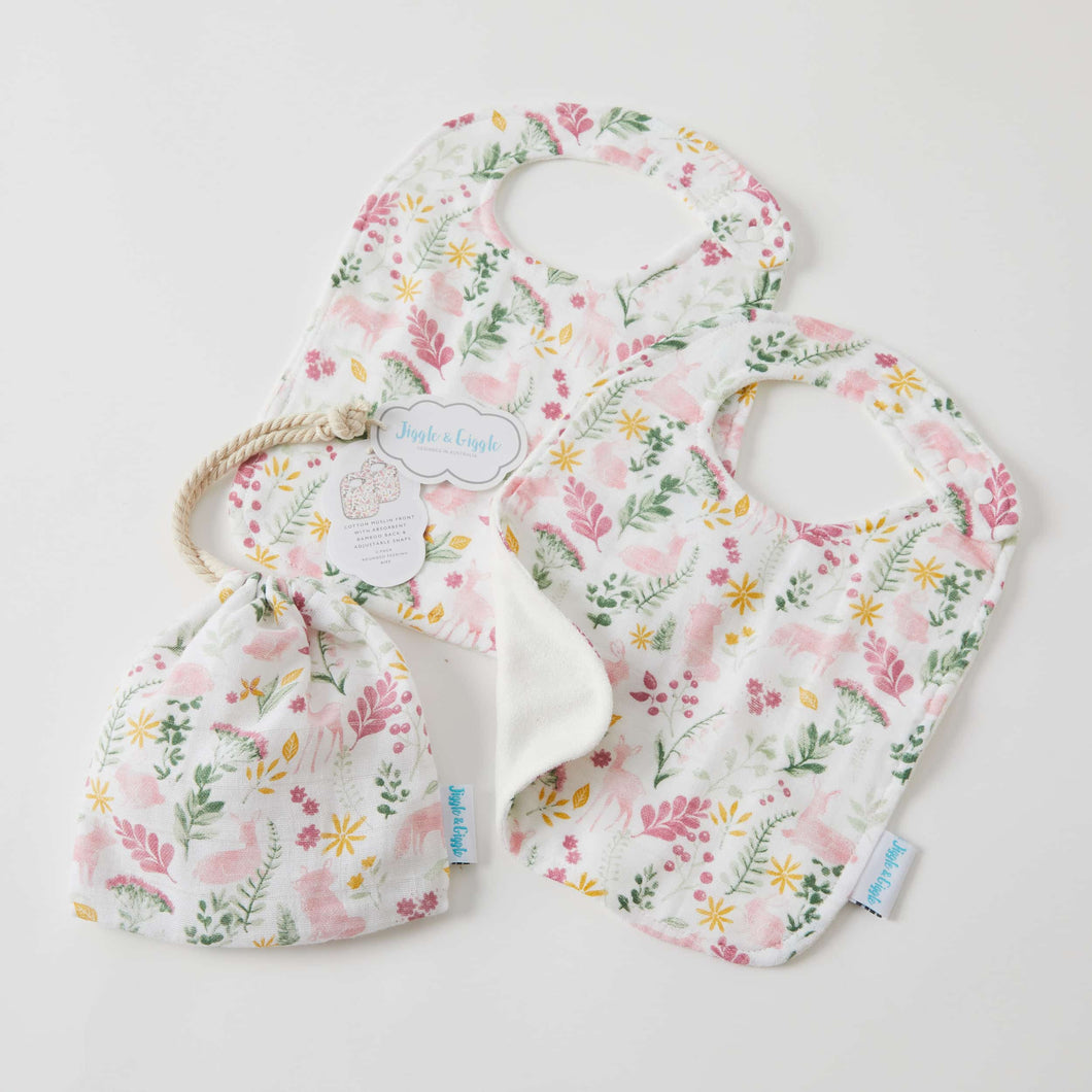 Earth Sprit Muslin Bib 2-Pack