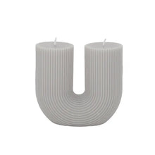 Load image into Gallery viewer, U Shaped Ribbed Candle
