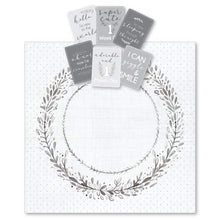 Load image into Gallery viewer, Grey Wreath Milestone Muslin Set
