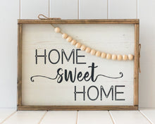 Load image into Gallery viewer, Home Sweet Home Timber Quote Box
