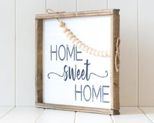 Load image into Gallery viewer, Home Sweet Home Timber Quote Box
