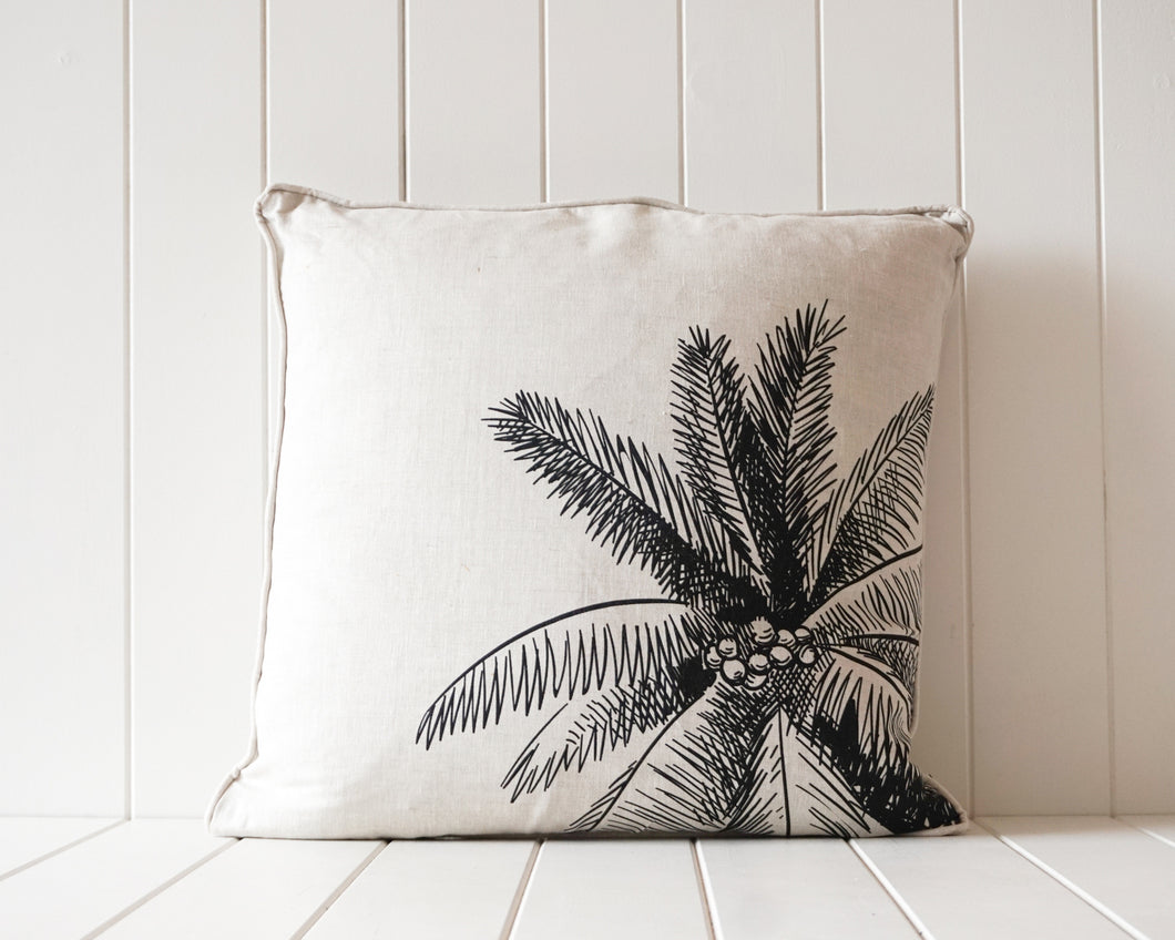 Coco Palm Linen Cushion