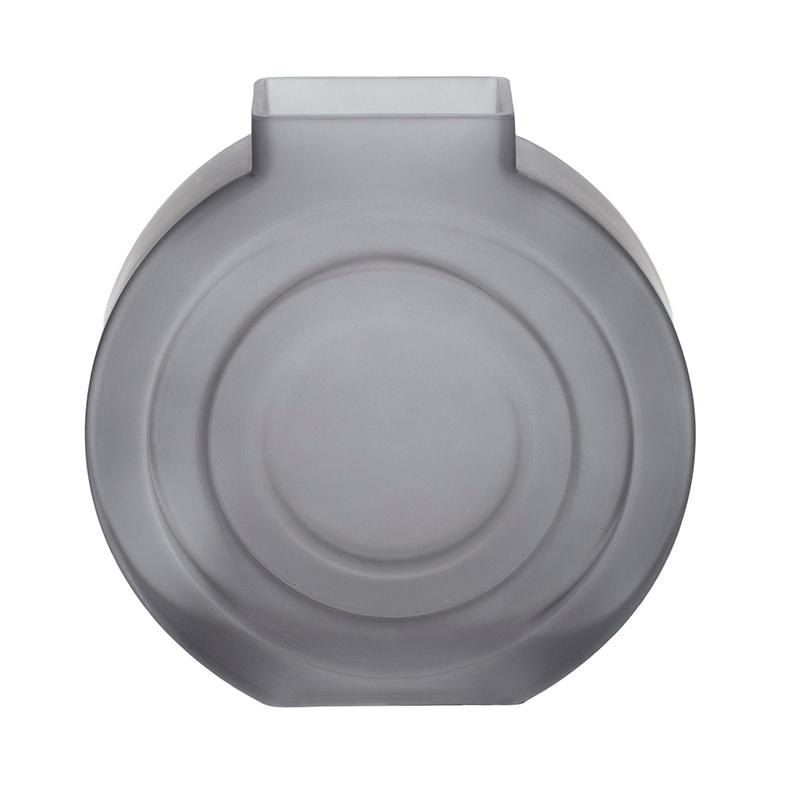 Orbit Glass Vase Matte Grey