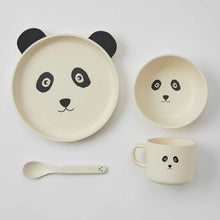 Load image into Gallery viewer, Panda Face Kids Bamboo Dinner Set
