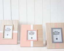 Load image into Gallery viewer, Timber Peach Stripe Photo Frame
