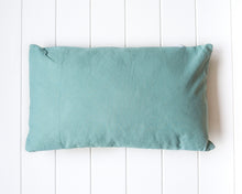 Load image into Gallery viewer, Tufted Spot Cushion Aqua on Aqua
