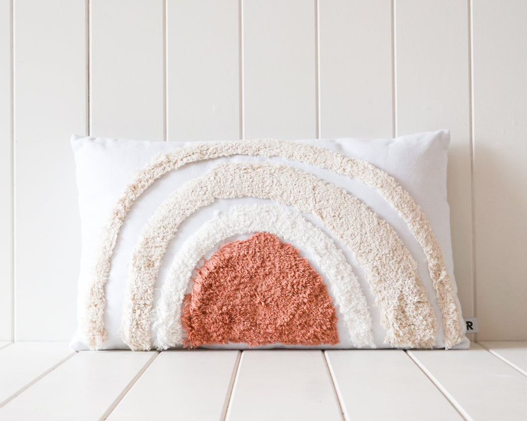 Tufted Cushion Sunrise Rainbow