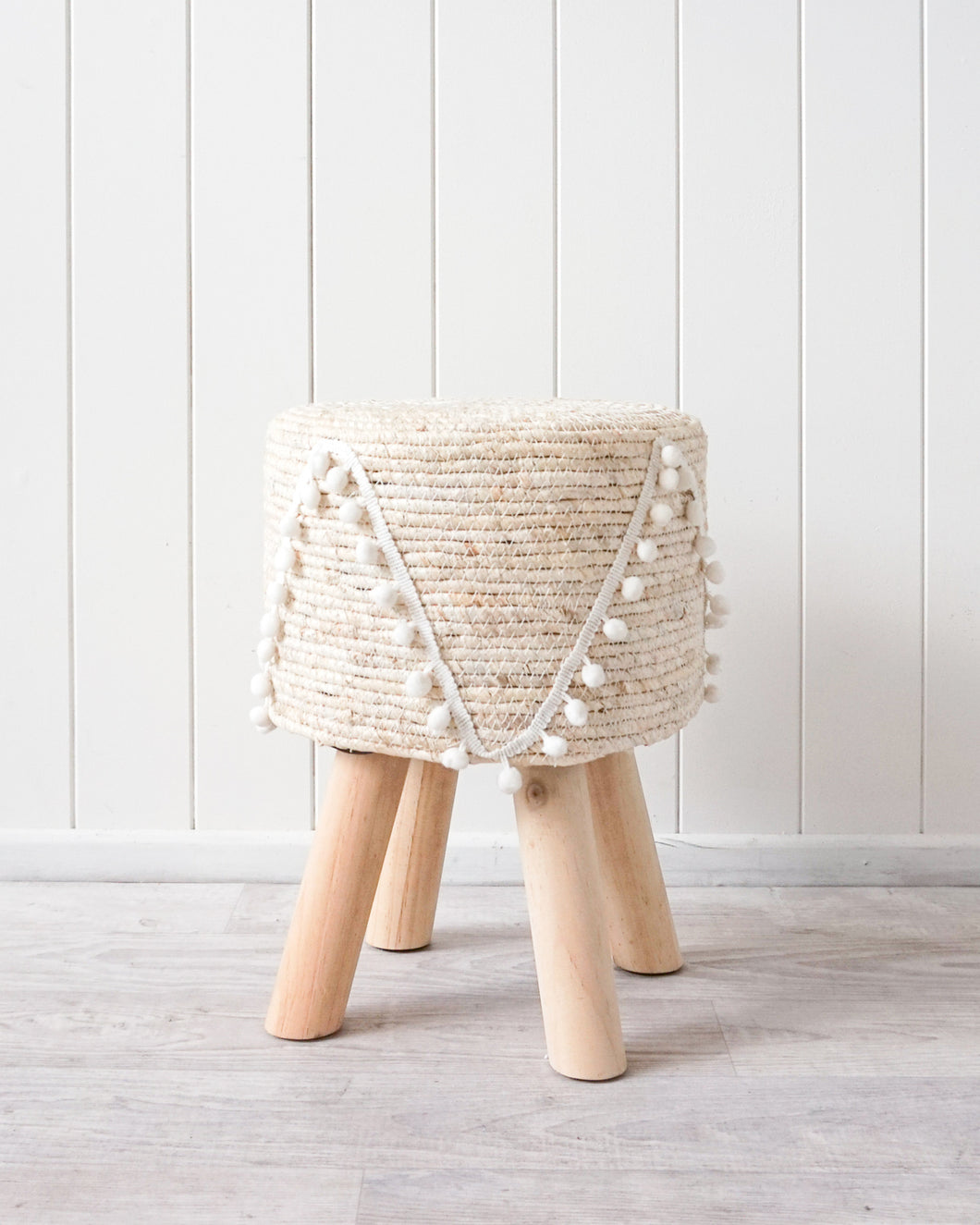 Viola Stool Natural and White