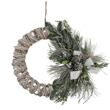 Load image into Gallery viewer, Rattan Wreath with Pine Needles
