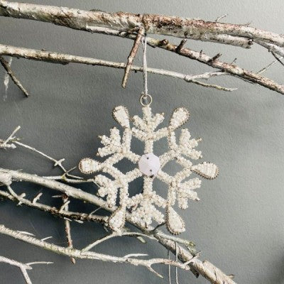 Lucia Beaded Snowflake